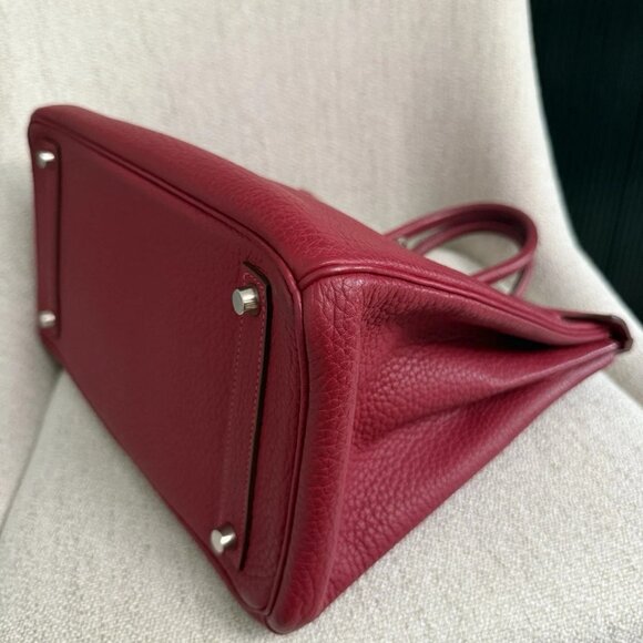 Authentic Birkin HAC 32 Haut à Courroies Fjord leather framboise satchel - Picture 7 of 13